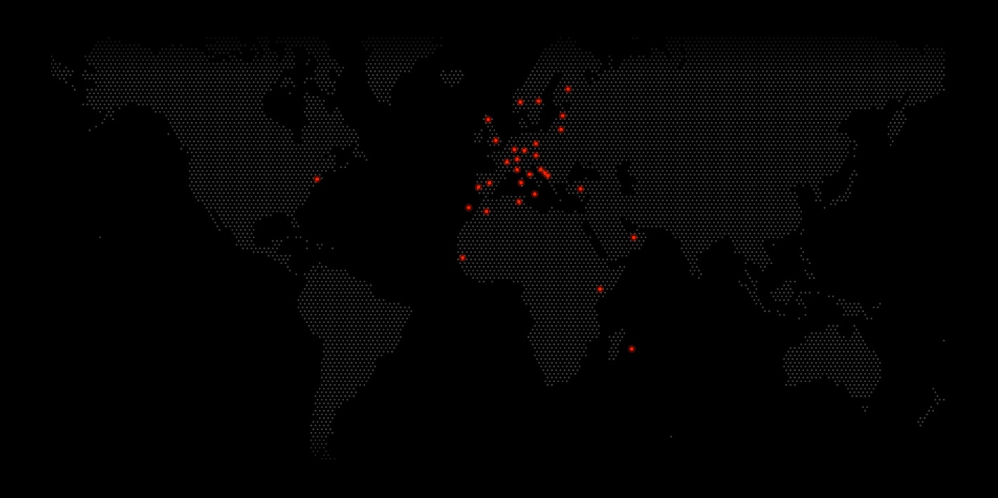 Carte du monde avec les pays visités